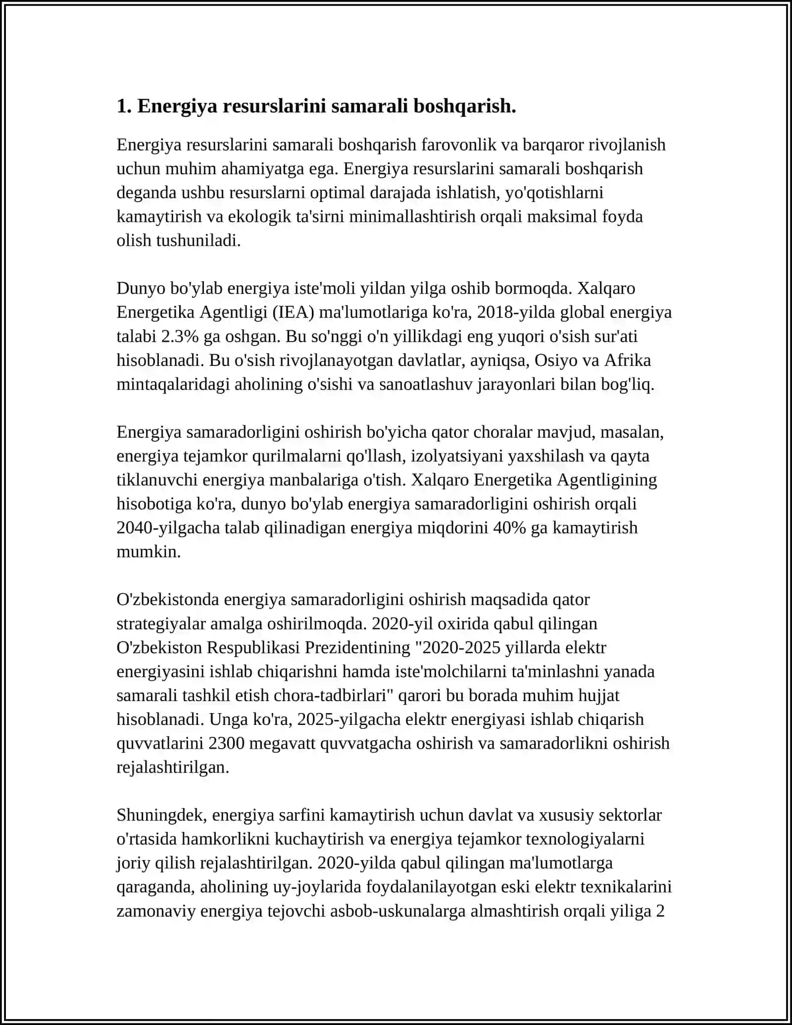 Energiya Resurslarini Samarali Boshqarish 3