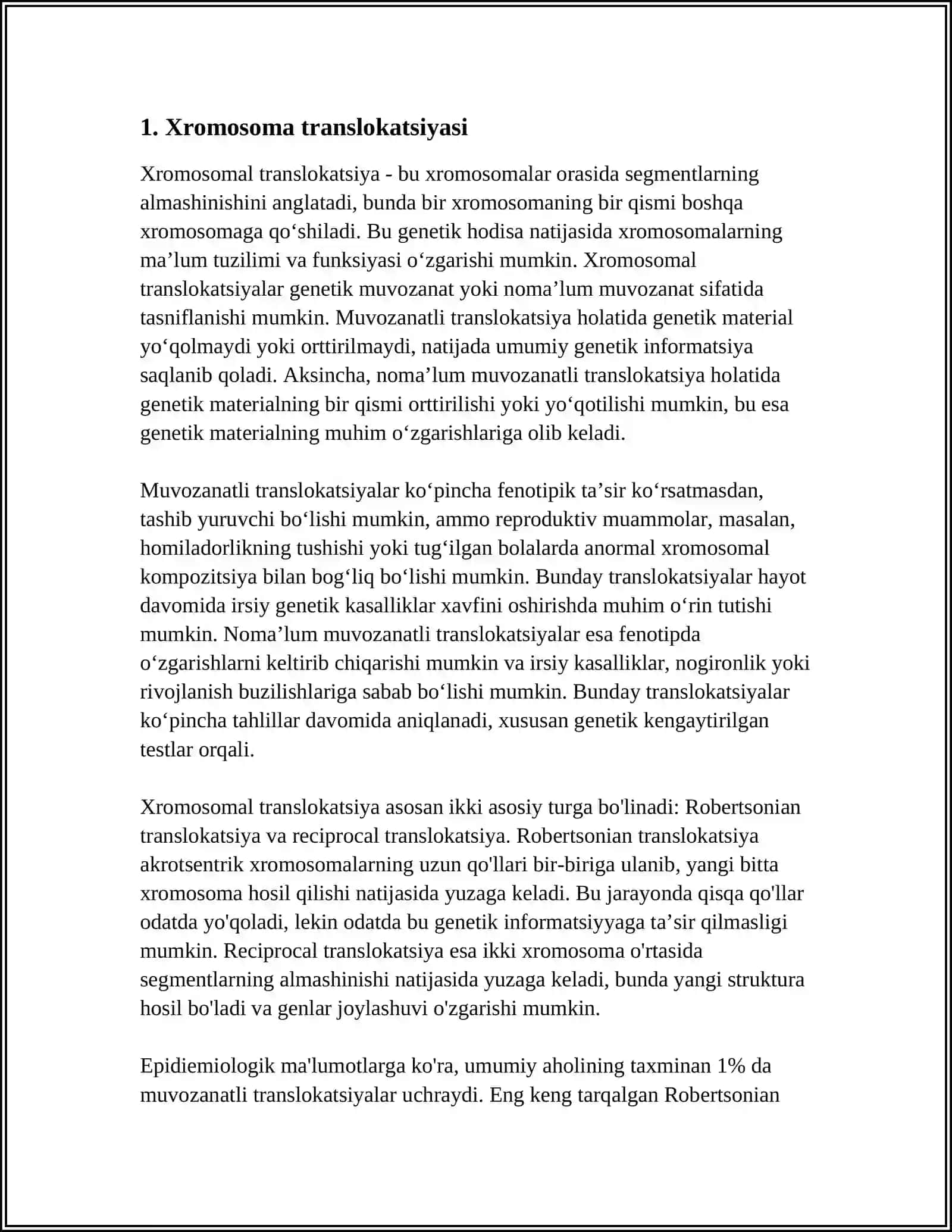XROMOSOMA MUTATSIYALARI 3