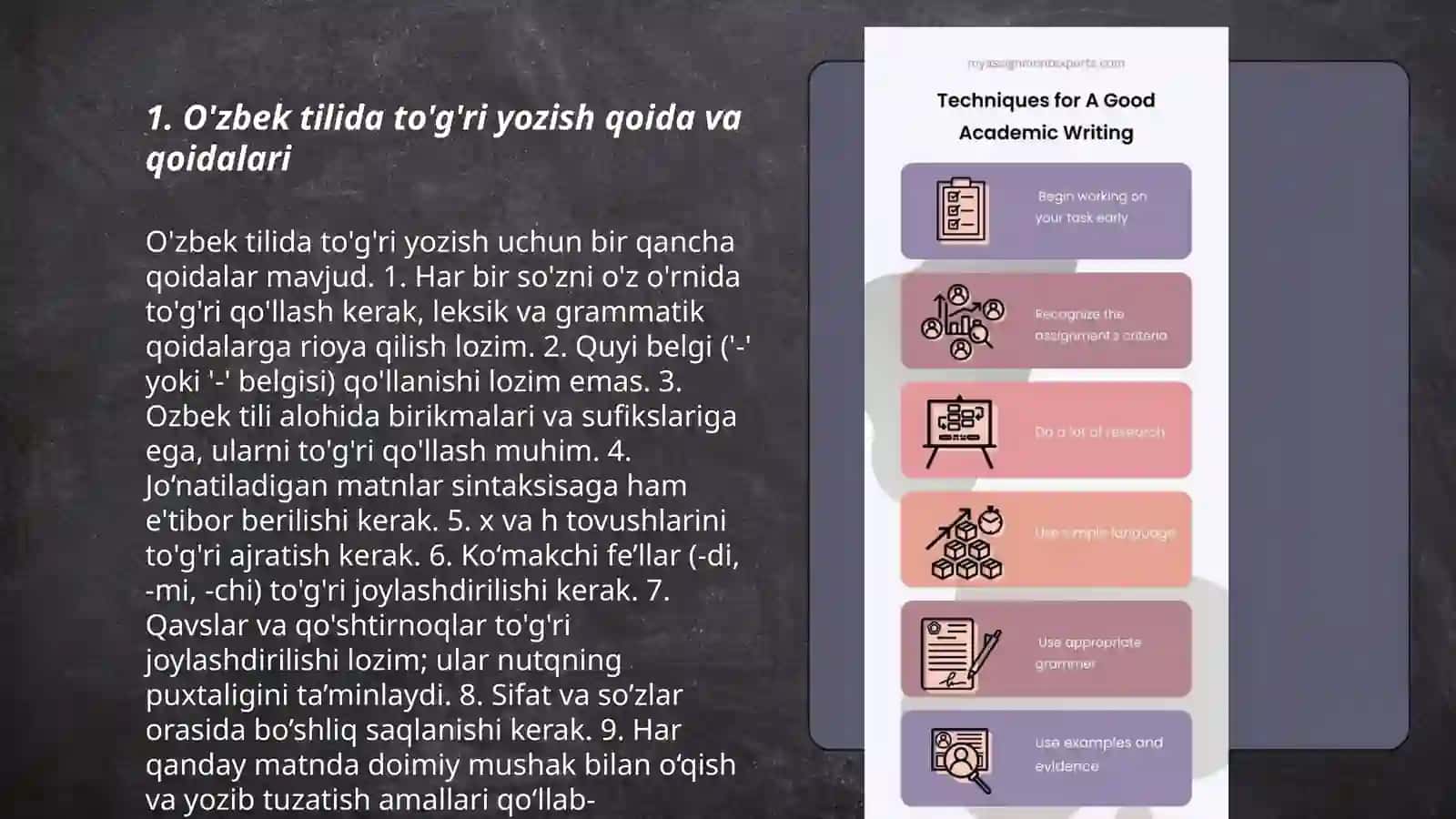 O'zbek tilida to'g'ri yozish qoida va qoidalari 3