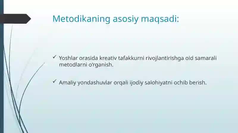 Yoshlarda kreativ qobilyatlarni rivojlantirish metodikasi 3