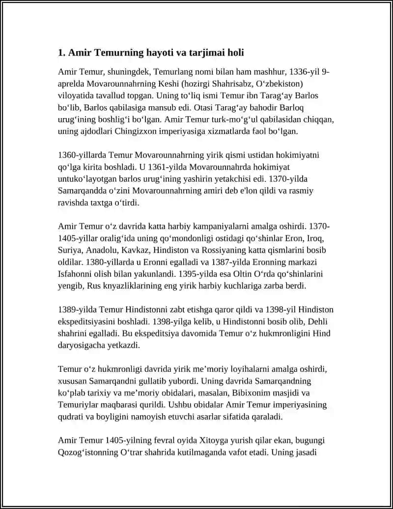 AMIR TEMUR 3
