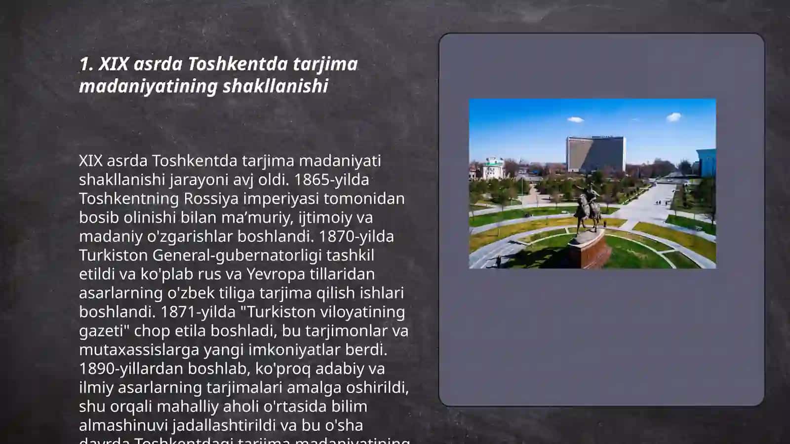 XIX -XX ASR. Toshkent tarjima maktabi 3