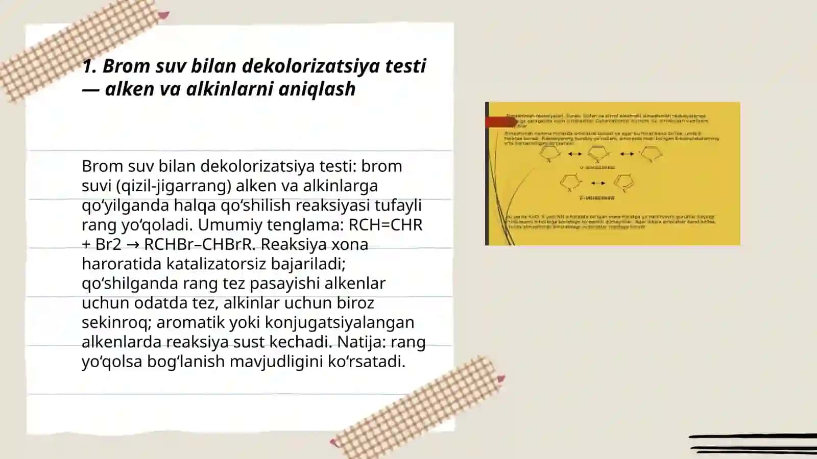 Brom suv bilan dekolorizatsiya testi 3