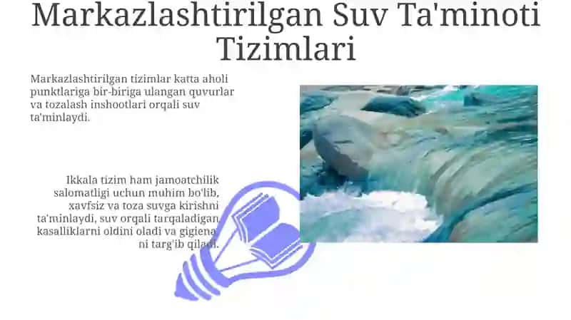 Markazlashtirilgan suv ta'minoti tizimlari 3