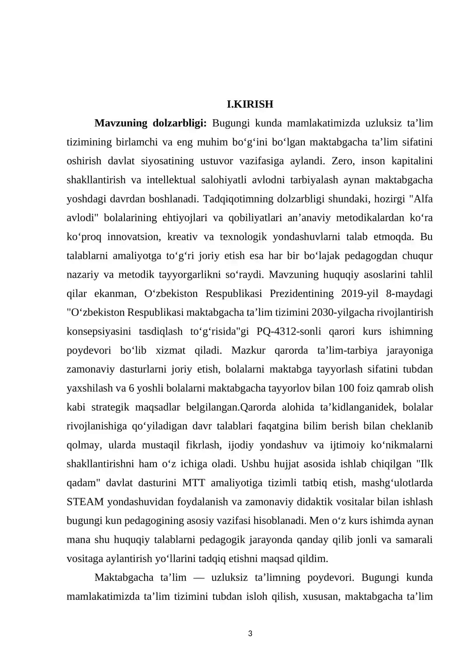 Ilk va maktabgacha yoshdagi bolalarning rivojlanishiga qo'yiladigan davr talablari va uni amaliyotga joriy etish 3