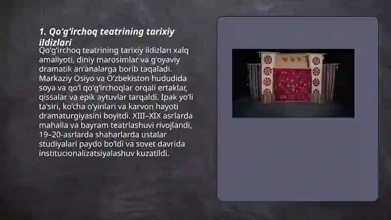Qoʻgʻirchoq teatrining tarixiy ildizlari 3