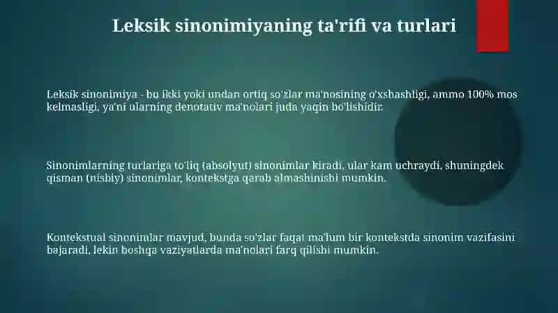 Leksik sinonimiya 3
