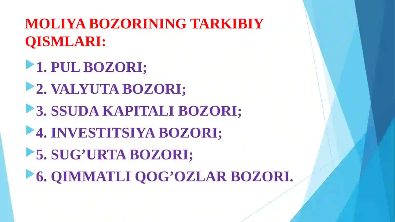 Moliyaviy bozorlar 3