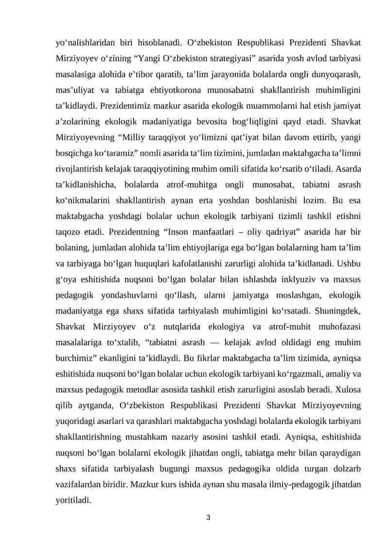 Maktabgacha tarbiya yoshidagi bolalarni ekalogik tarbiyasini shakillantirish 3