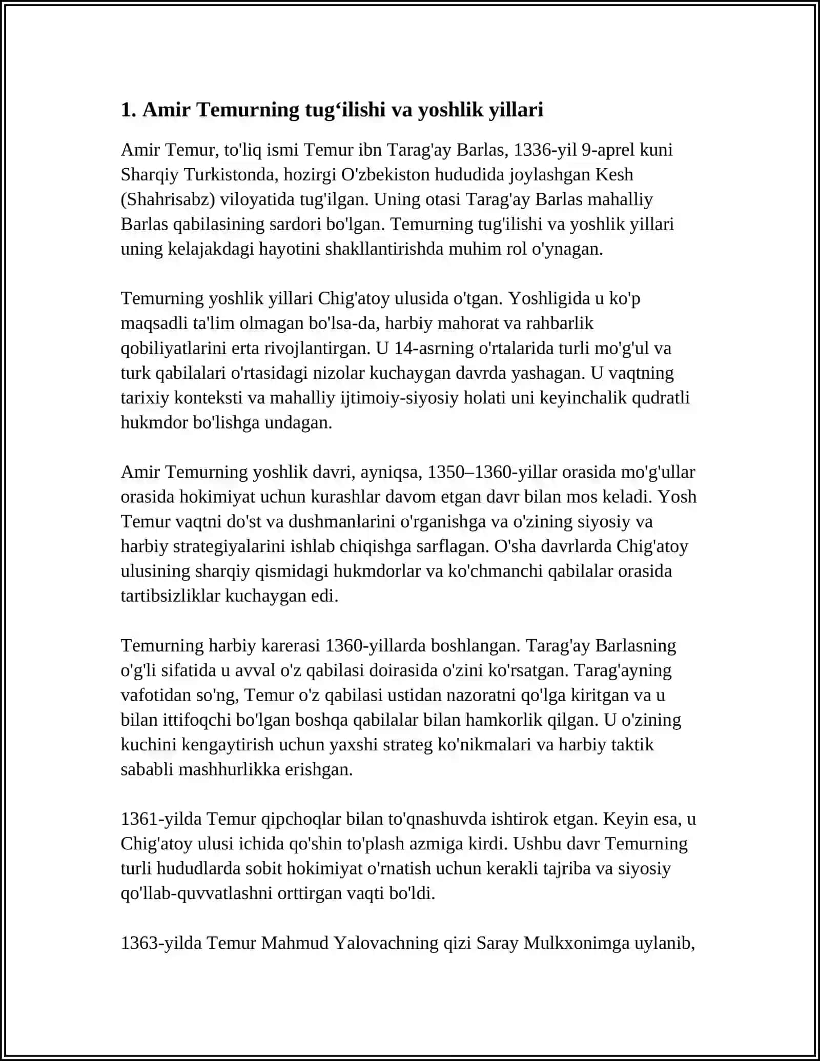 TEMUR VA TEMURIYLAR SALTANATI 3
