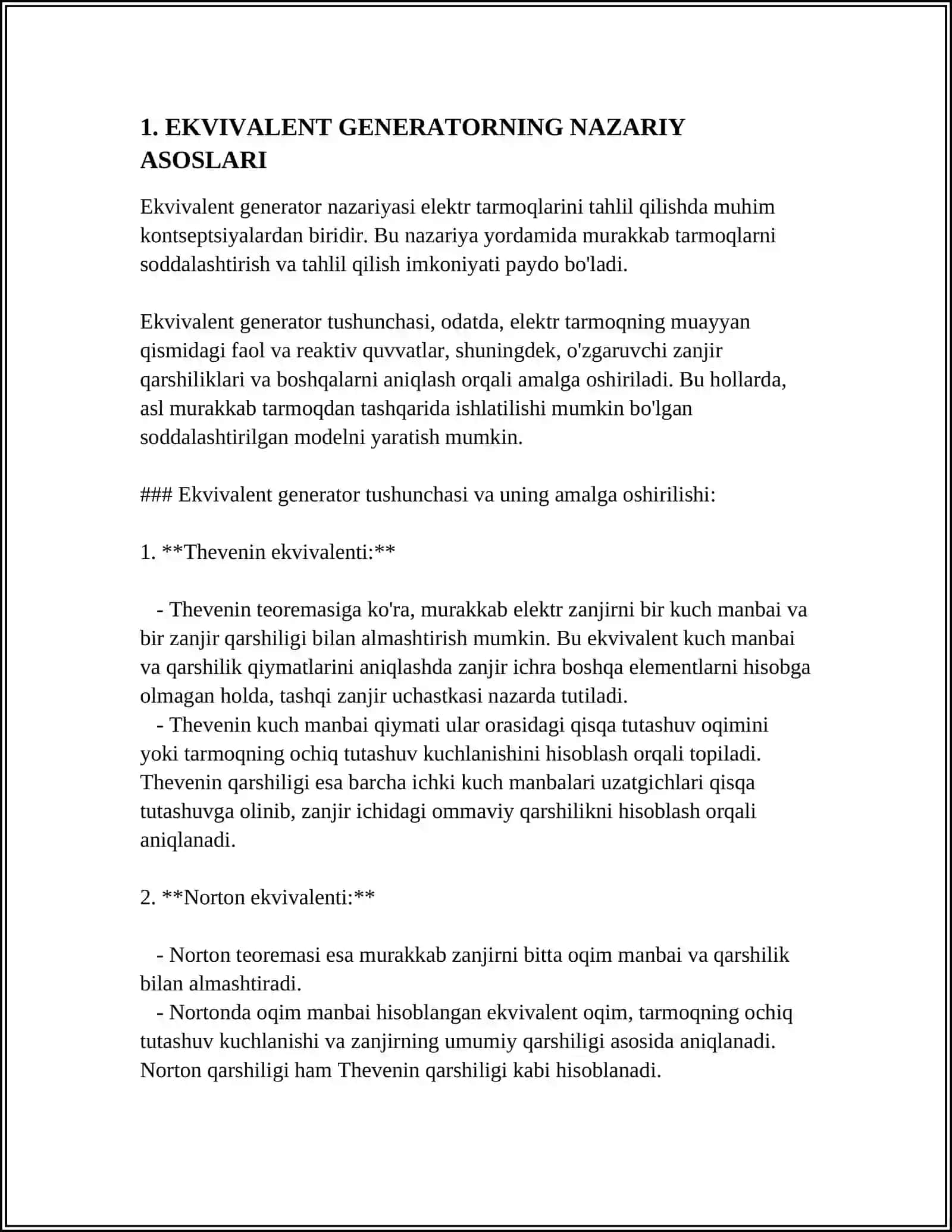 EKVIVALENT GENERATOR USULI 3