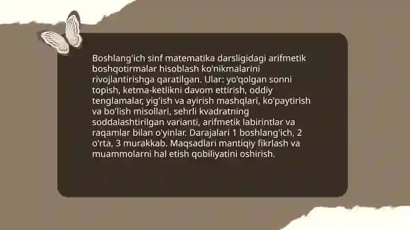 Boshlang'ich sinf matematika 3