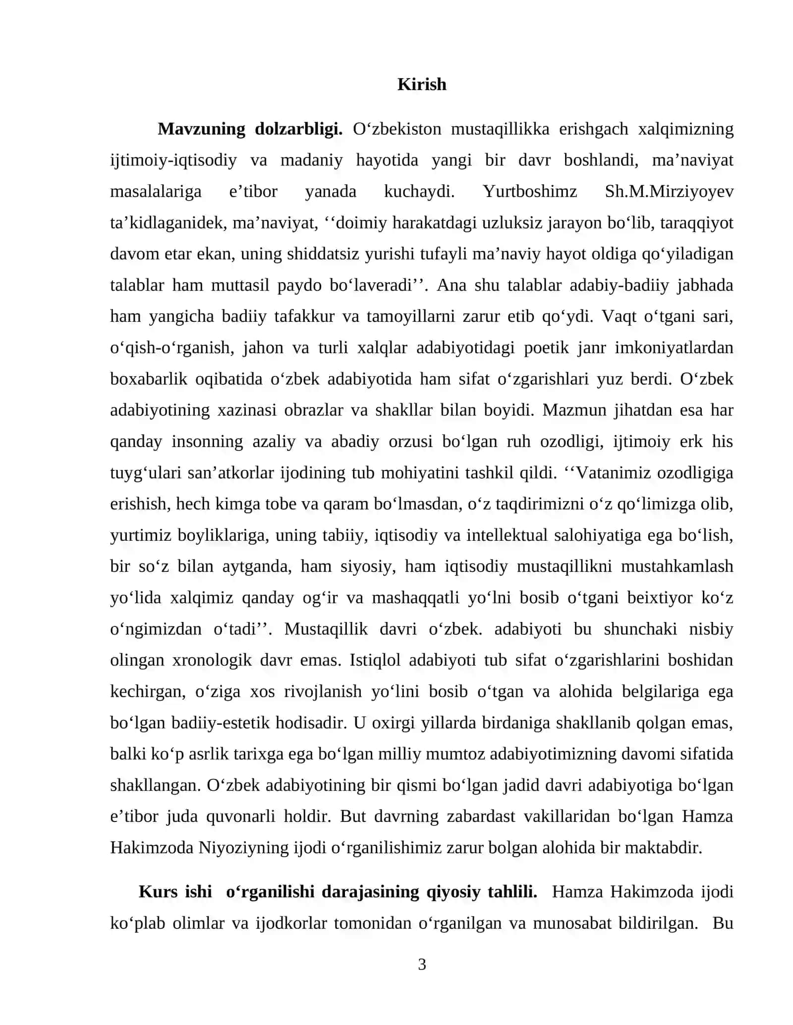 XX asr oʻzbek adabiyoti rivojida Hamzaning tutgan oʻrni 3