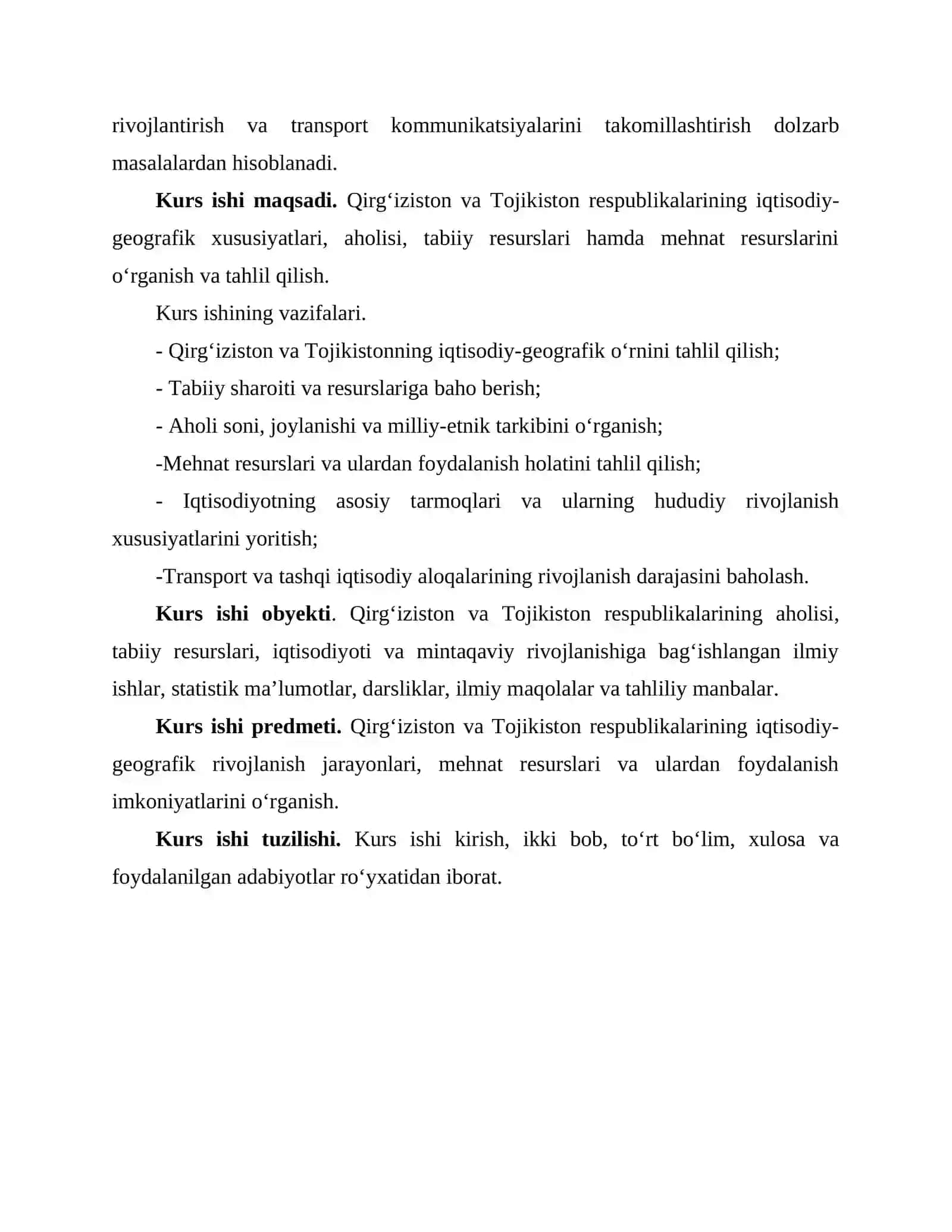 Qirgʻiziston va Tojikiston Respublikalariga iqtisodiy-geografik tavsif 3