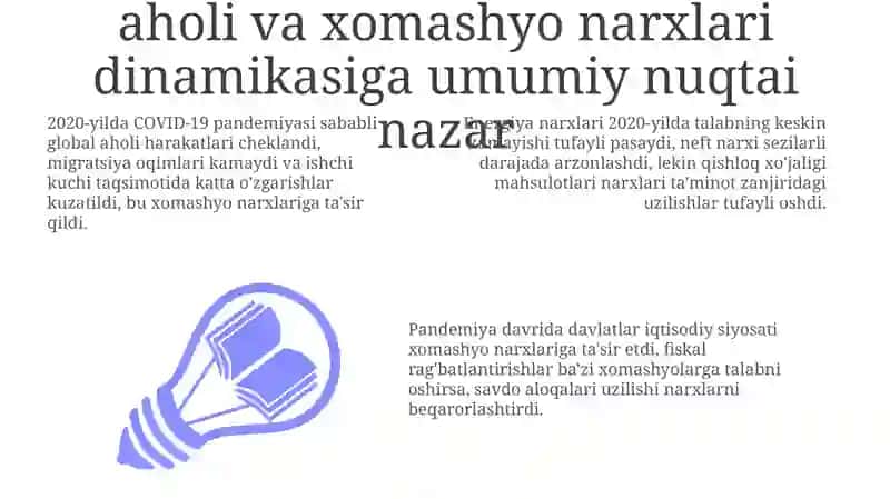 2020-yilda global bozorlarda aholi va xomashyo narxlari dinamikasining tahlili 3