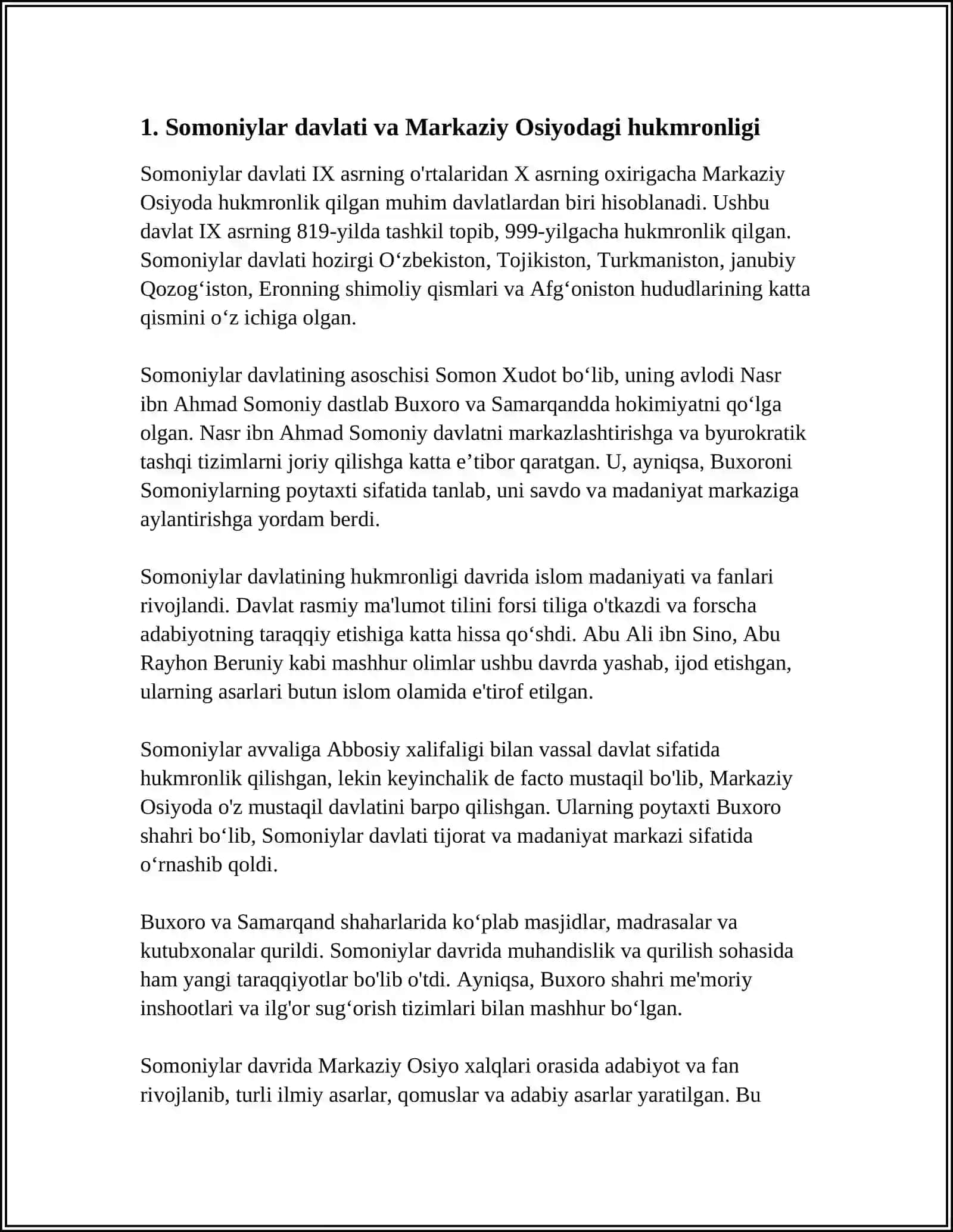 IX XII ASRLARDA HUKMRONLIK QILGAN DAVLATLAR 3