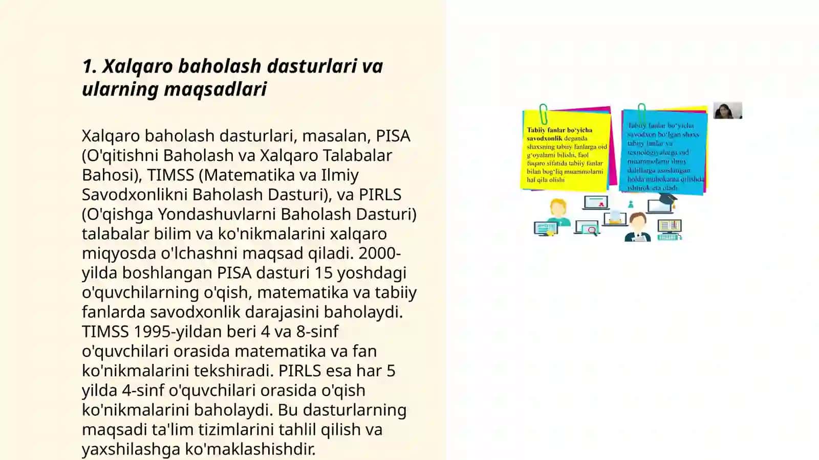 Xalqoro baholash dasturlari va ularning maqsadlari 3