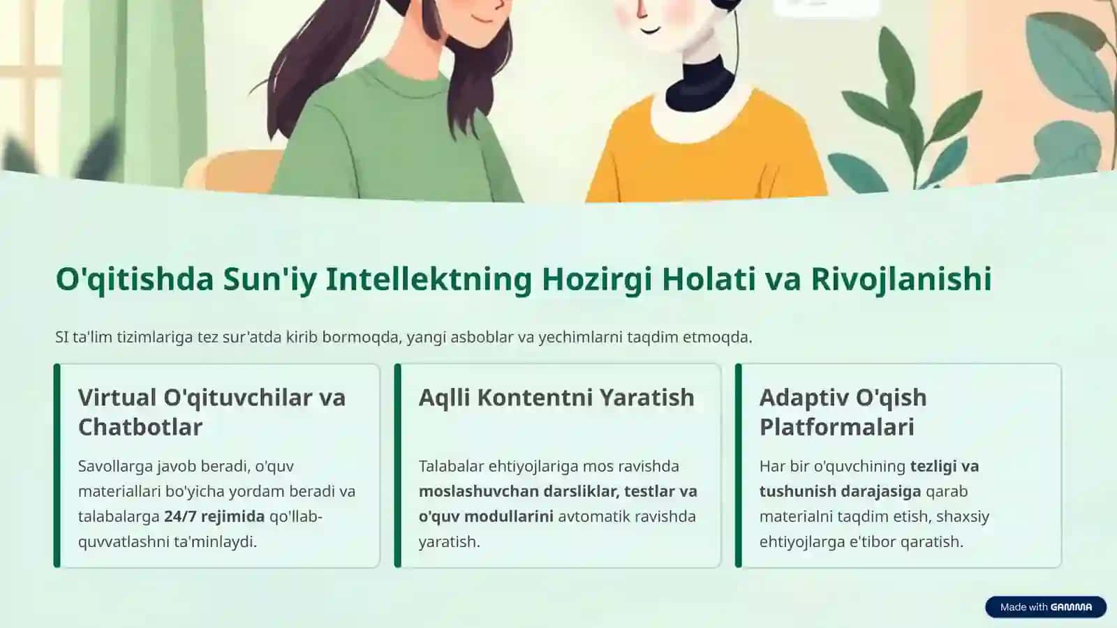 Ta'limda Sun'iy Intellekt Texnologiyalari: Kelajakka Nazar 3