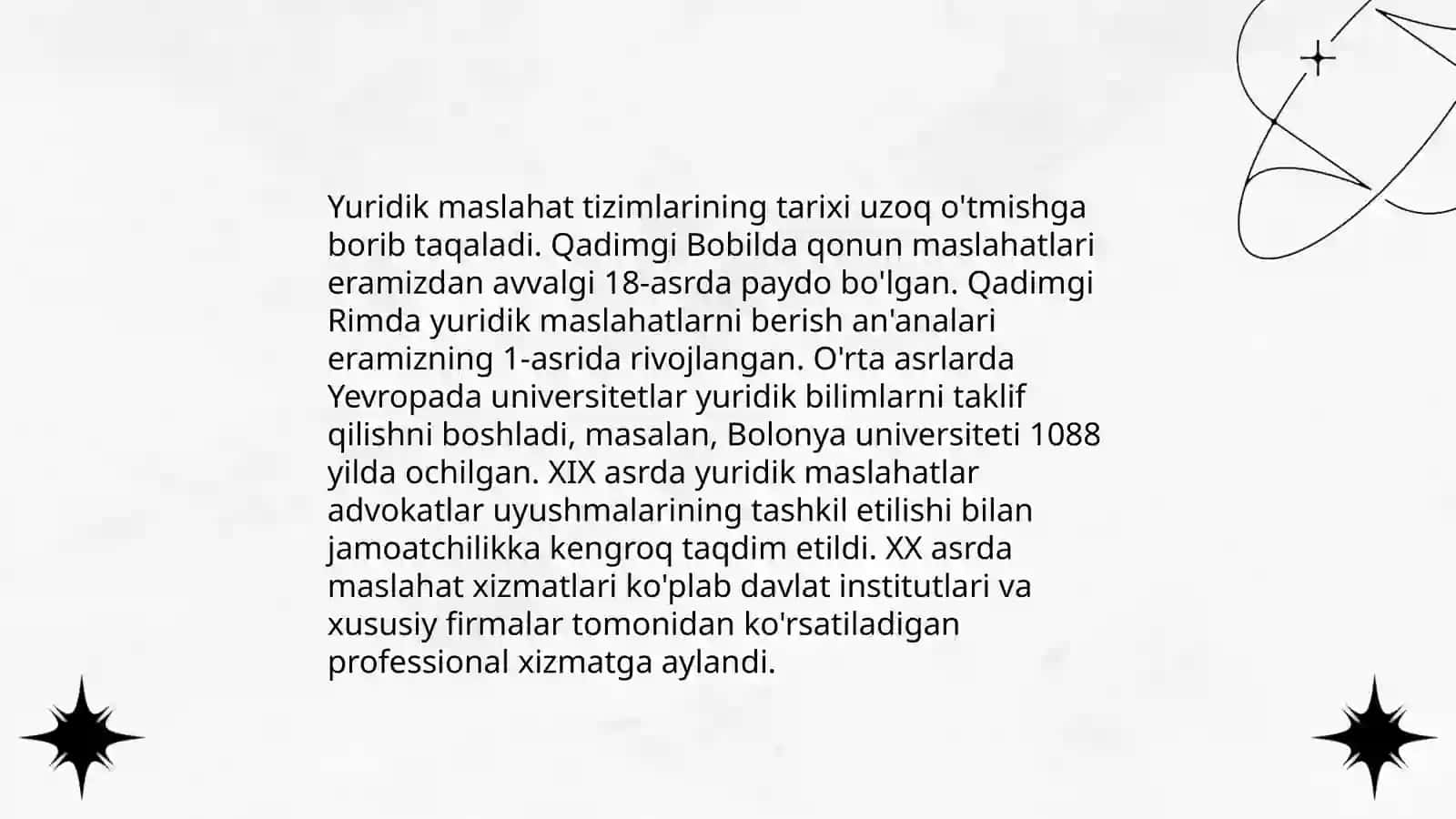 Yuridik maslahat tizimlari 3
