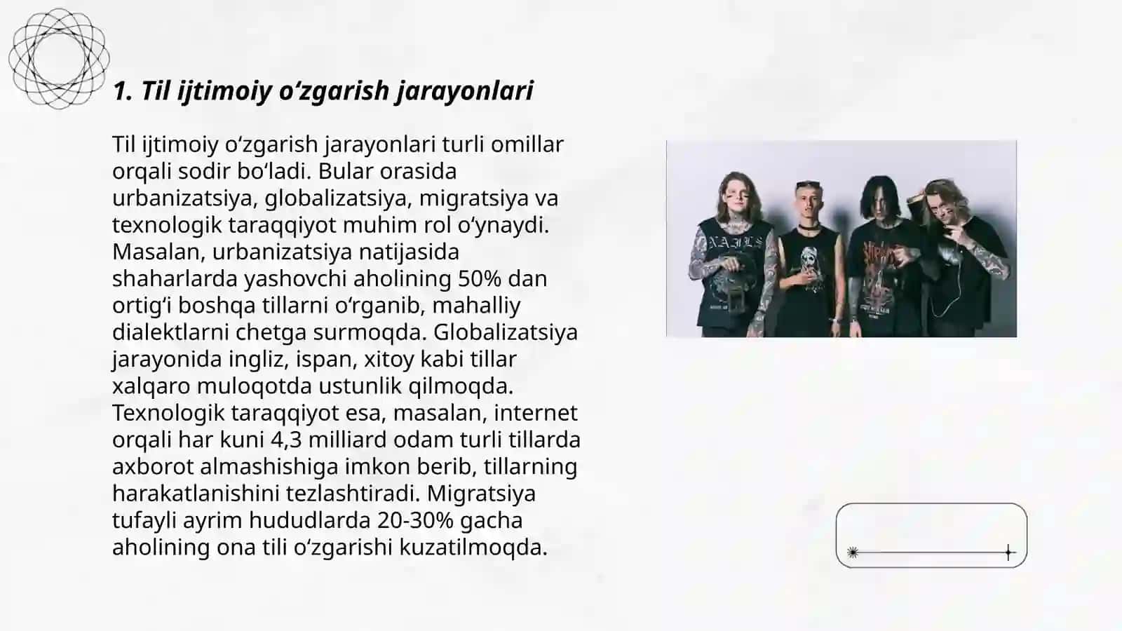 Til ijtimoiy doimo o‘zgarib, rivojlanib turuvchi hodisadir 3