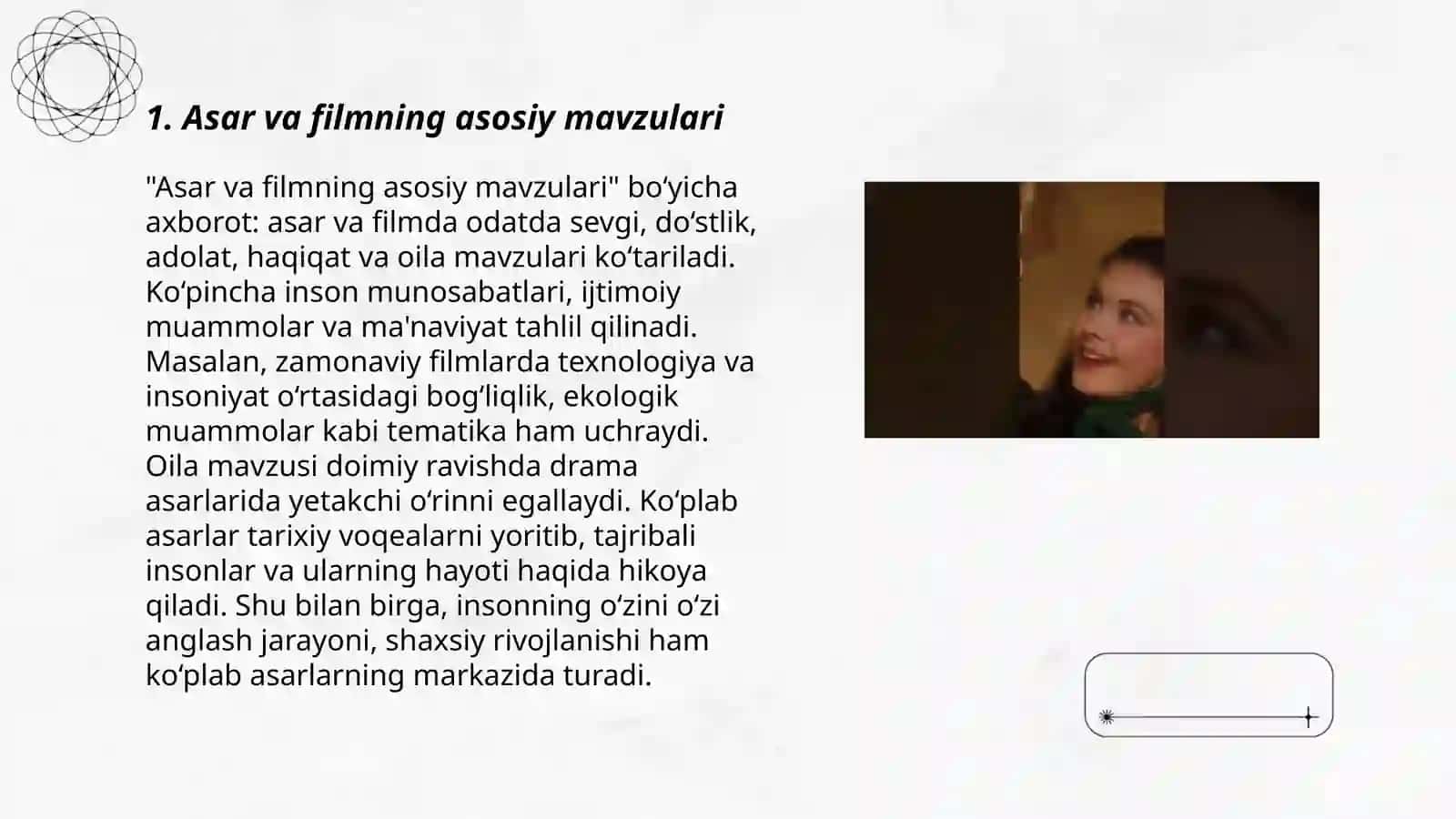 Asar va filmning asosiy mavzulari 3