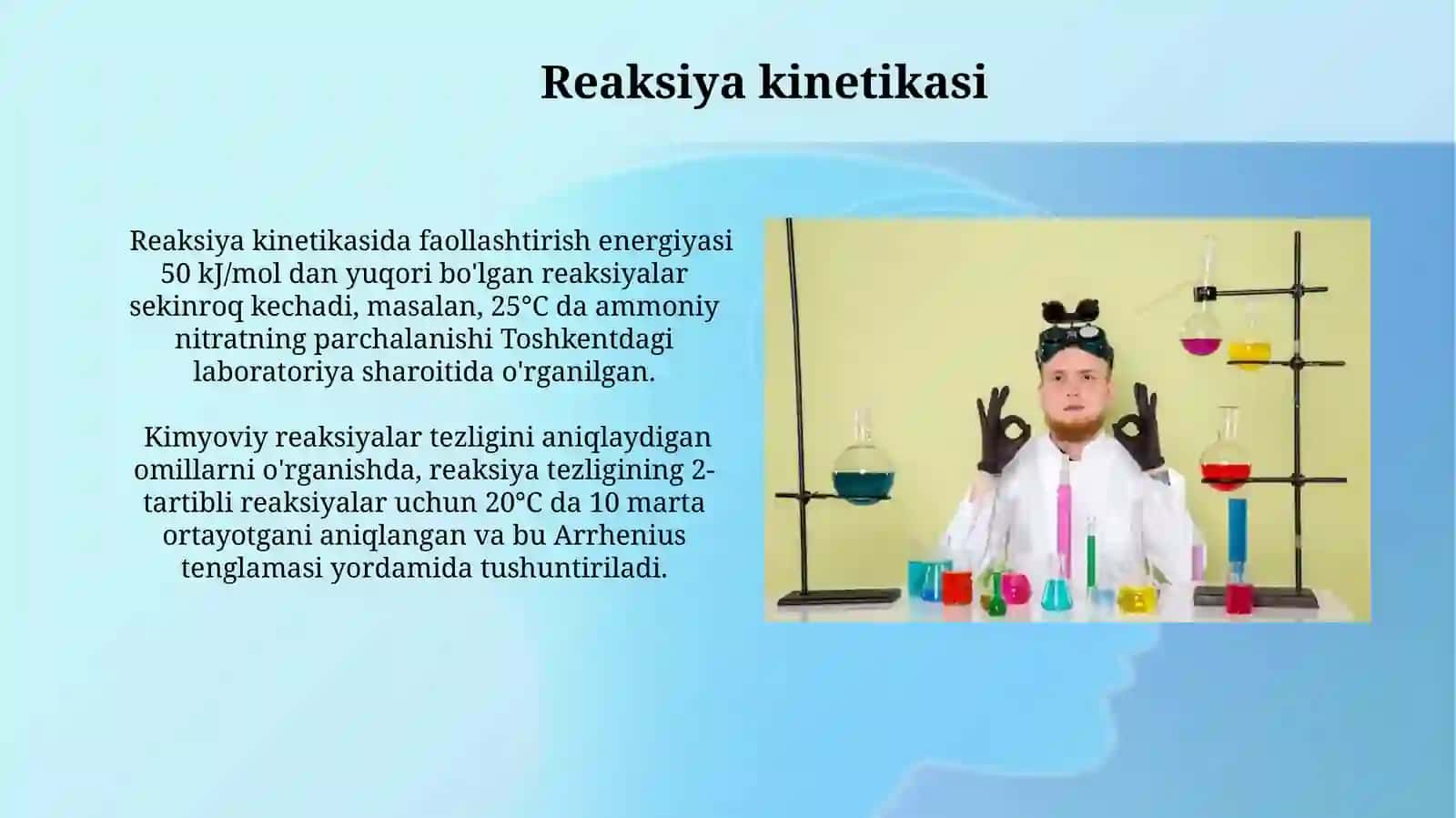 Kimyoviy reaksiyalarni tezligini belgilovchi omillar 3