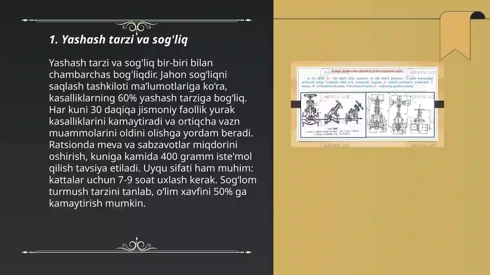 Yashash tarzi va sog'liq 3