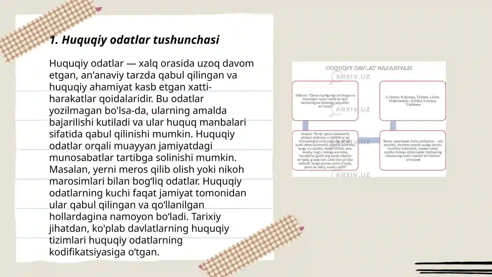 Huquqiy odat - huquqning tarixiy manbai 3