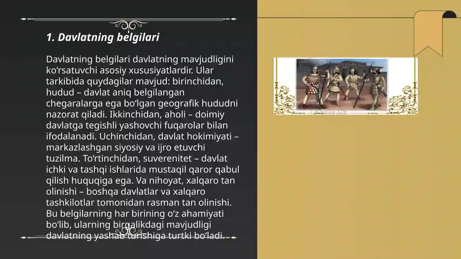 Davlatning belgilari, tiplari, shakllari, funksiyalari 3