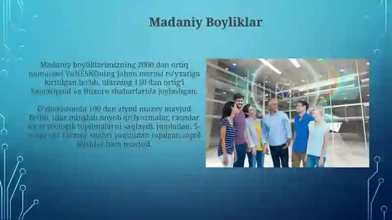 Madaniy Boyliklar 3