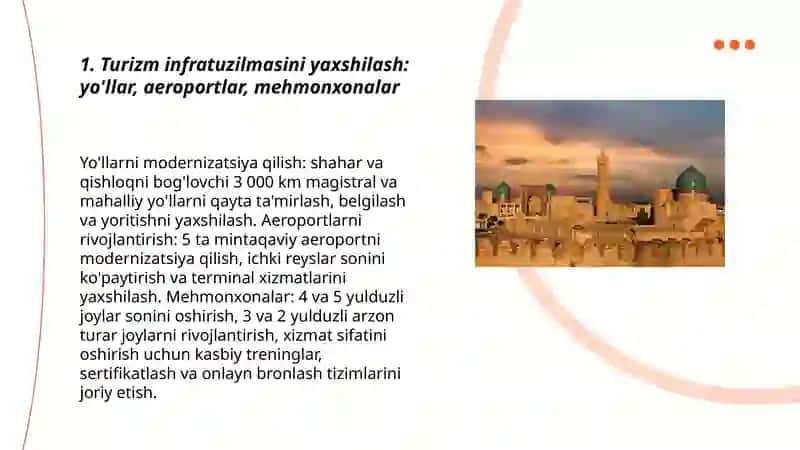 O'zbekistonda ichki turizmni rivojlantirish yo'llari 3
