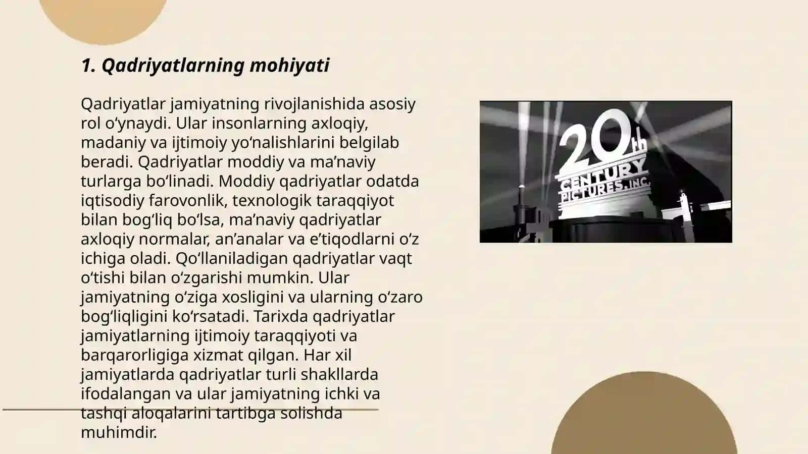 Qadriyat nazariyasining shakllanish tarixi 3