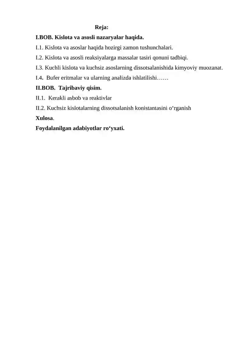 Kislota va asoslar eritmalarida muozanat. 3