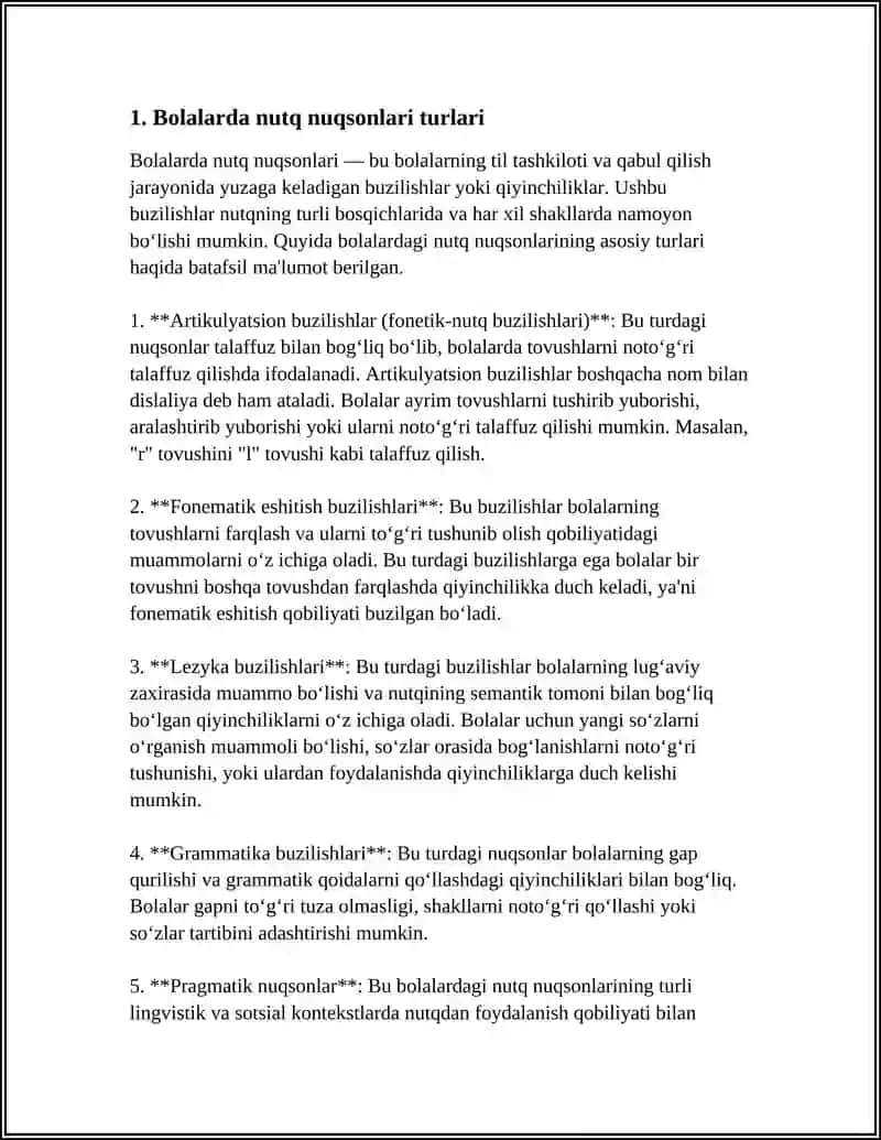 Bolalarda Nutq Nuqsonlari Tabiiy va Pedagogik Tekshirish Usullari 3