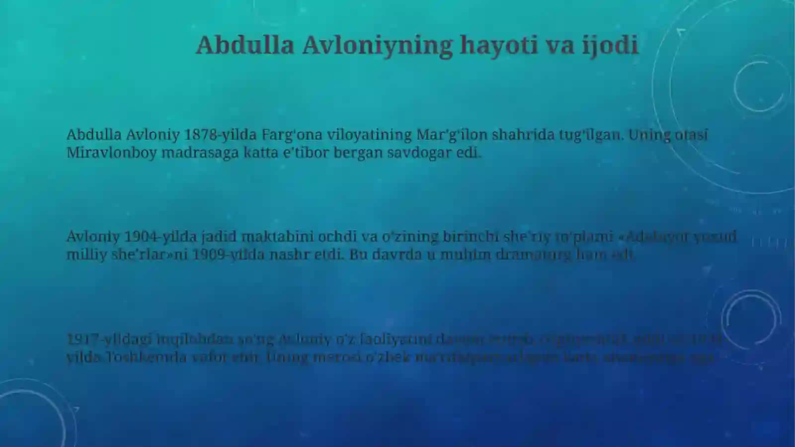 Abdulla Avloniyning “Turkiy guliston yoxud axloq “asarining tarbiyaviy ahamiyati 3