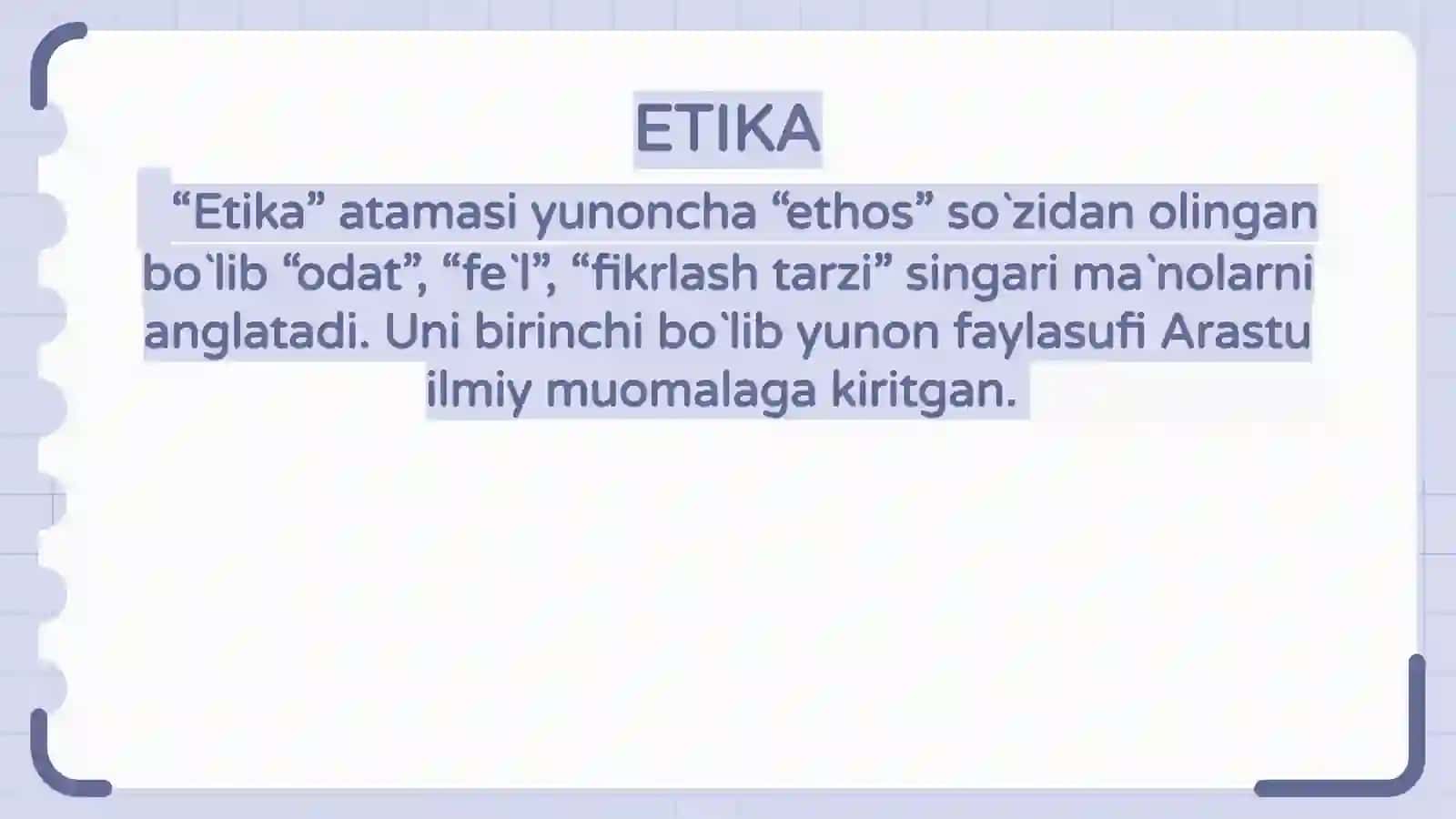 Axloq falsafasi. Etika 3