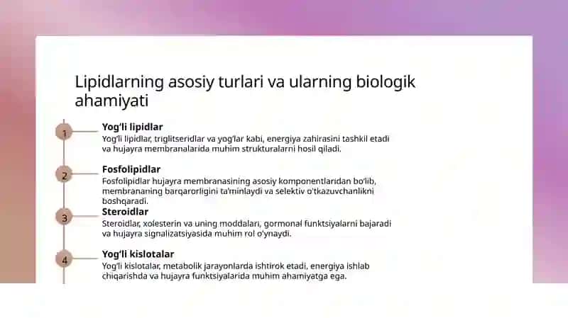 Lipid metobolizim boshqarilish 3