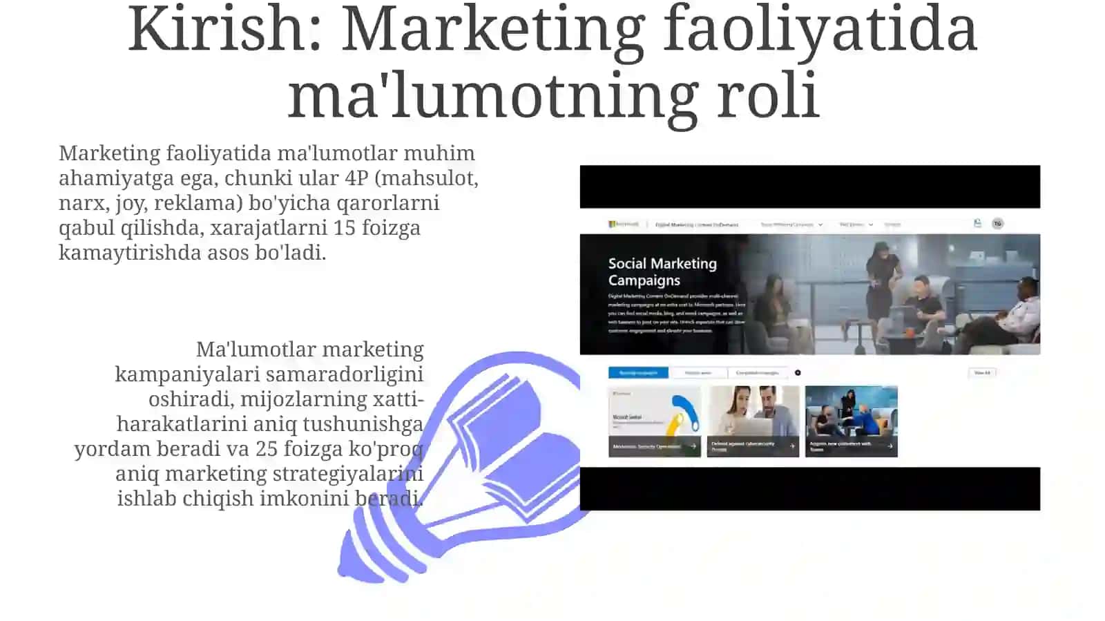 Marketing faoliyatini axborot bilan taʼminlash 3