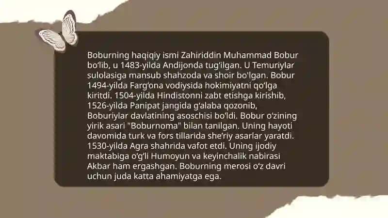 Boburnomada muallifning adabiy estetik qarashlari 3