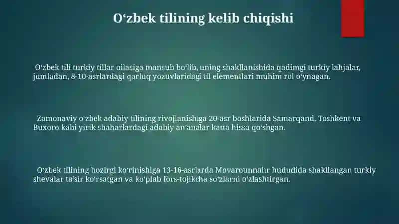 Oʻzbek tili va uning taraqqiyoti 3