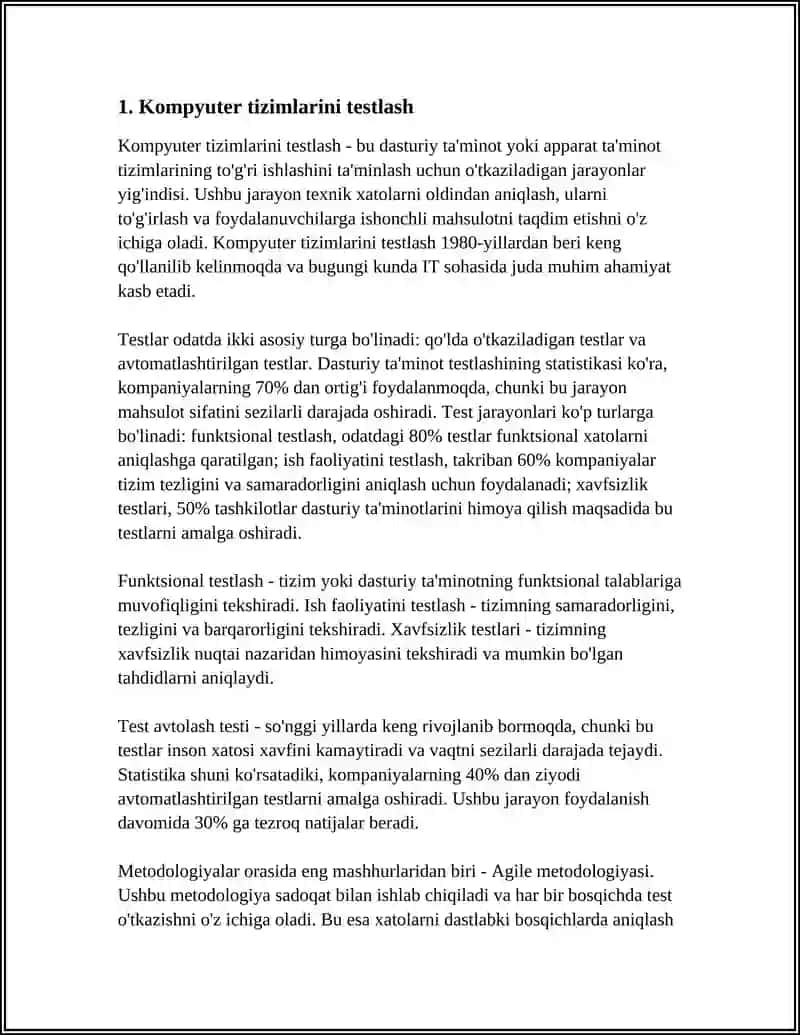 KAMPYUTER QURULMALARINI TESTLASH 3
