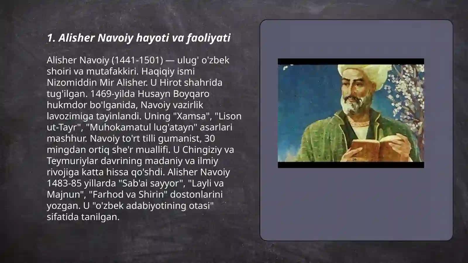 Alisher Navoiy hayoti va faoliyati 3