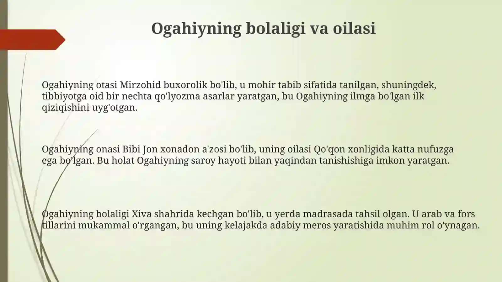 Ogahiy hayoti 3
