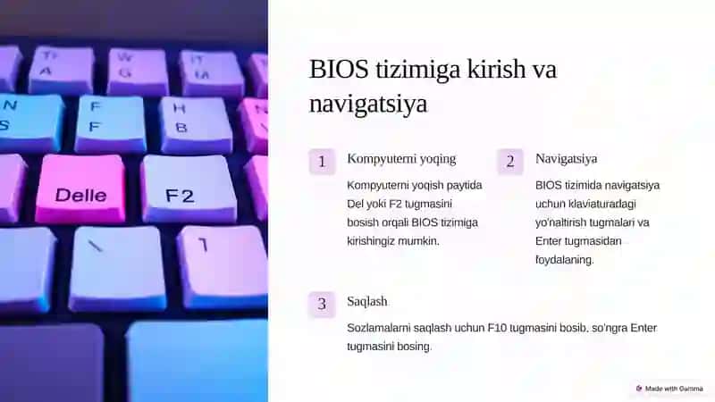 Shaxsiy kompyuterda BIOS tizimini sozlash 3