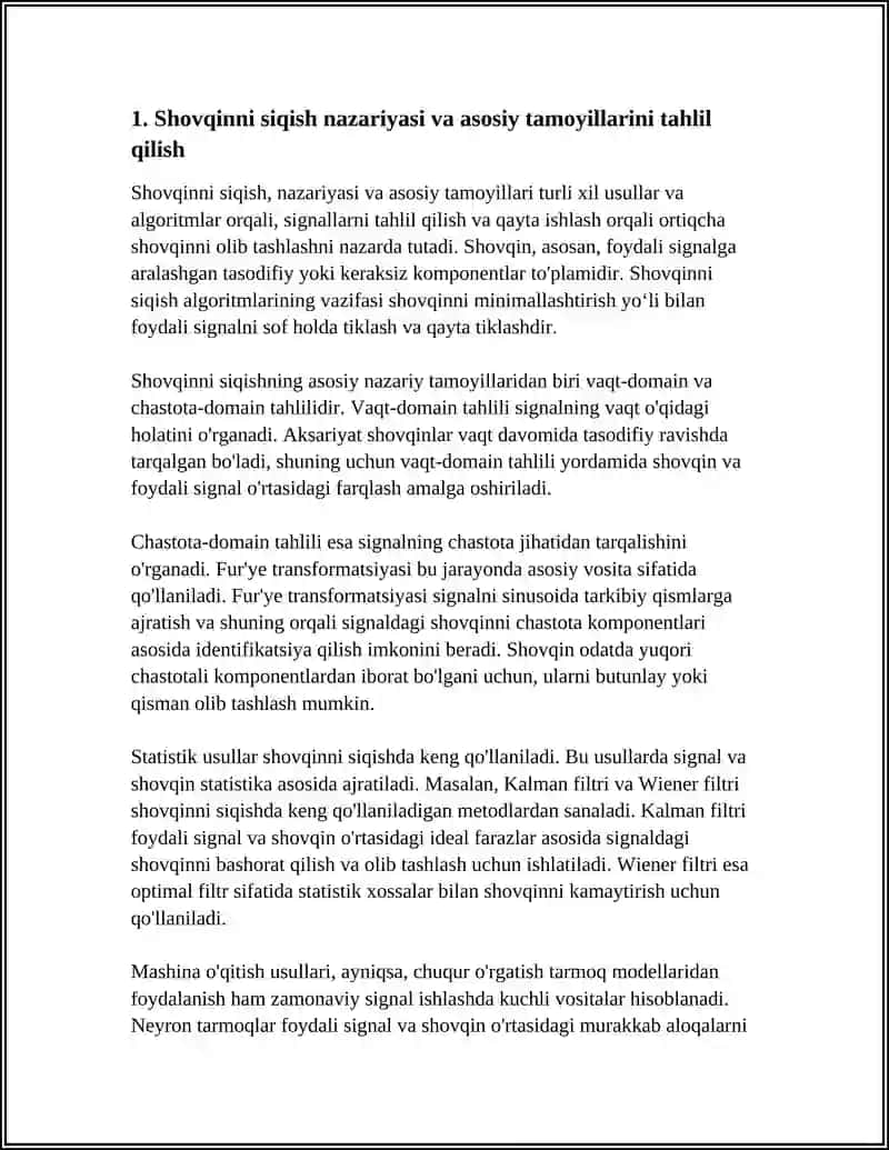 SHOVQINNI SIQISH (NOISE REDUCTION) ALGORITMLARINI TAHLIL QILISH 3