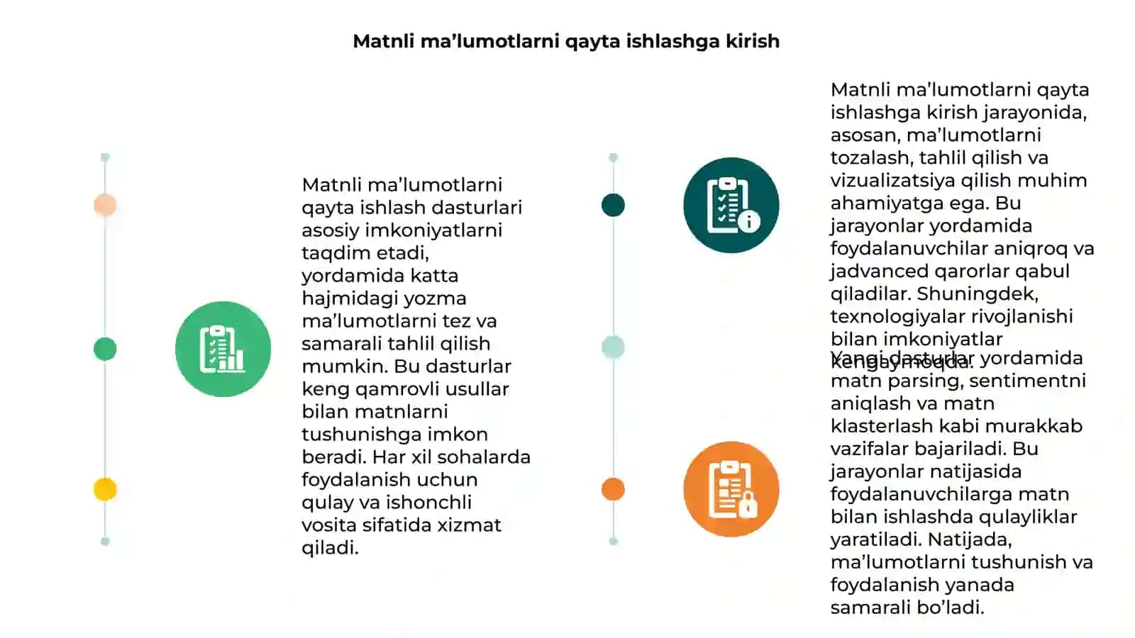 Matnli ma’lumotlami qayta ishlash dasturlarining imkoniyatlari 3