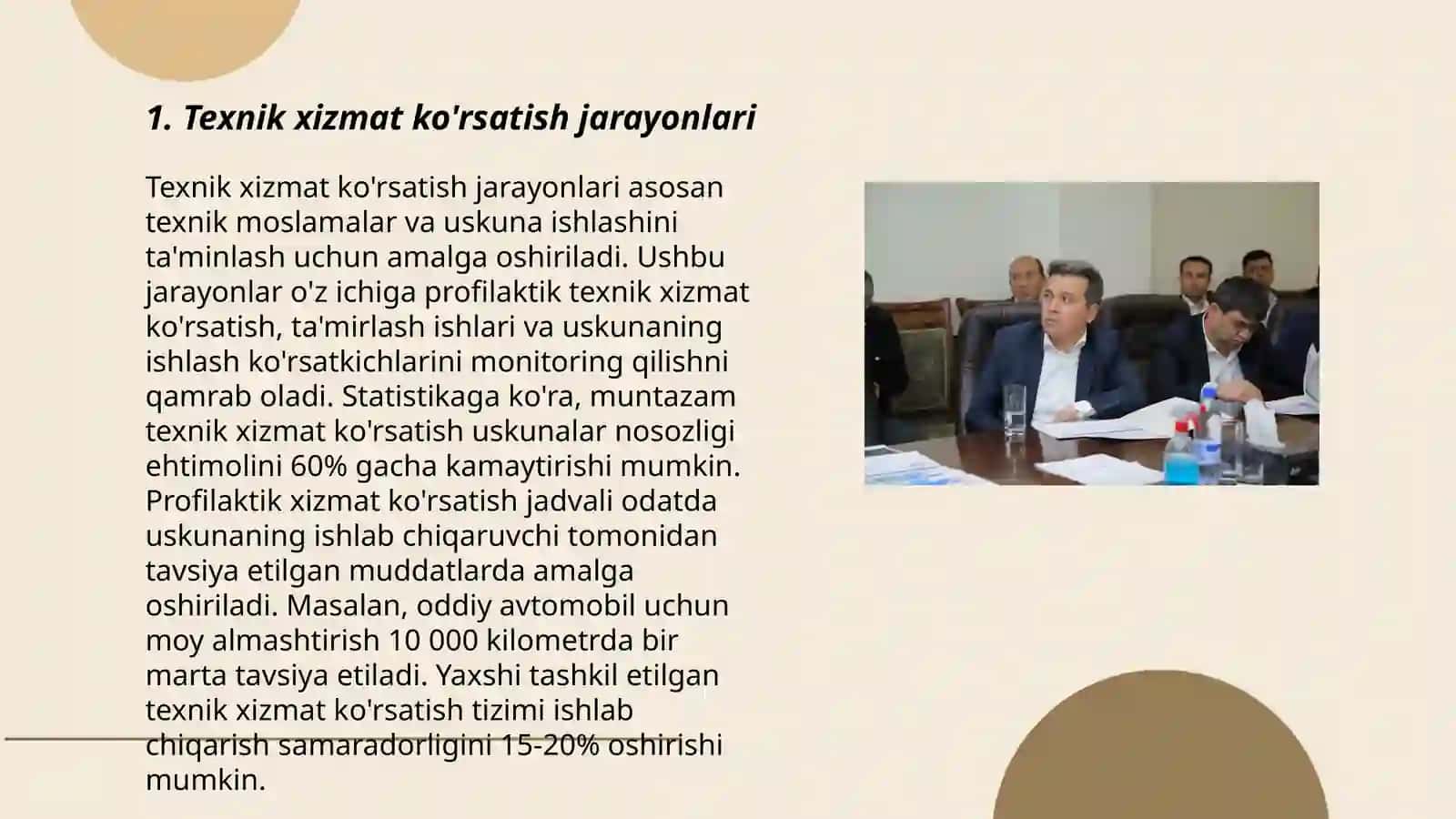Texnik xizmat ko'rsatish jarayonlari 3
