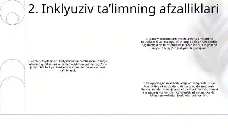 Inklyuziv Va Birgalikda O'Qitish 3