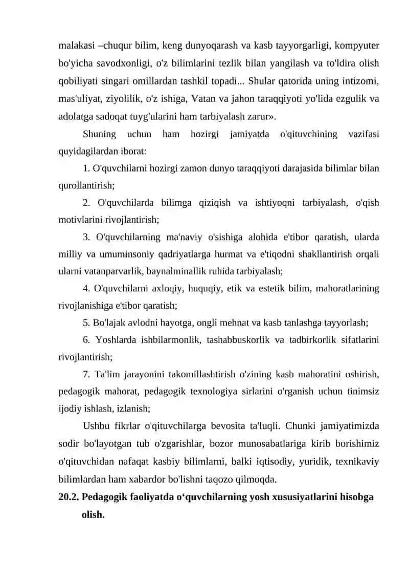 Muhandis-pedagog shaxsiga qo'yiladigan pedagogik talablar 3