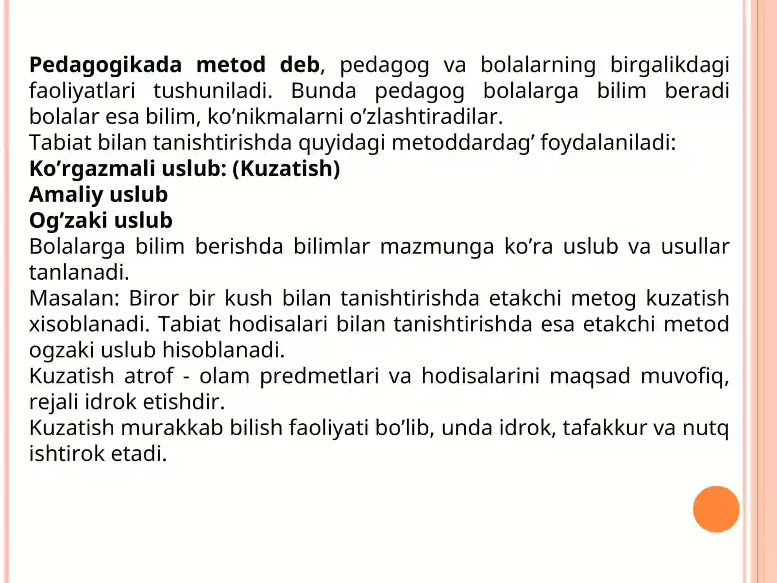 MAKTABGACHA YOSHDAGI BOLALARNI TABIAT BILAN TANISHTIRISHISH SHAKLLARI VA O‘ZIGA XOSLIGI 3